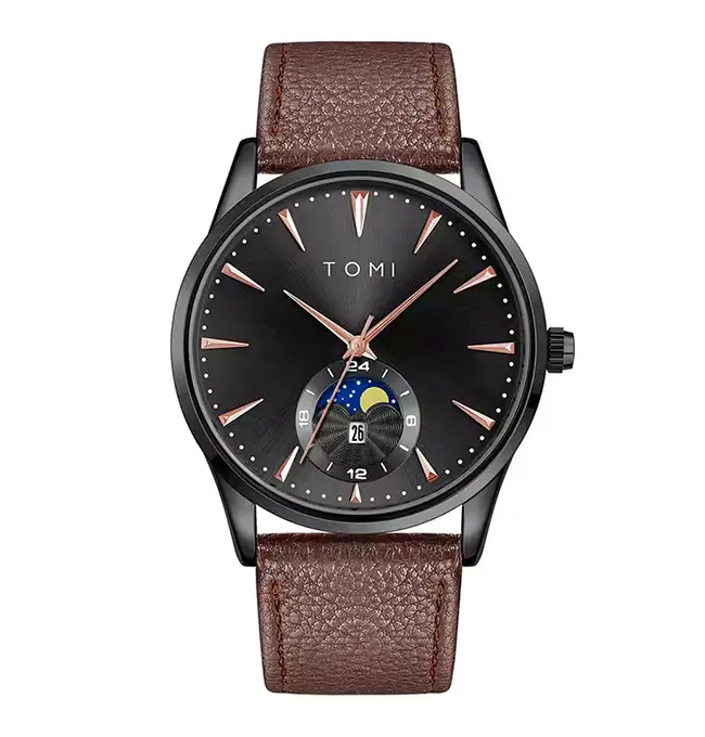 TOMI T-024 Magnet Lock Business Luxury Watch (2) TOMI T-024 Magnet Lock Business Luxury Black Watch - Image 1